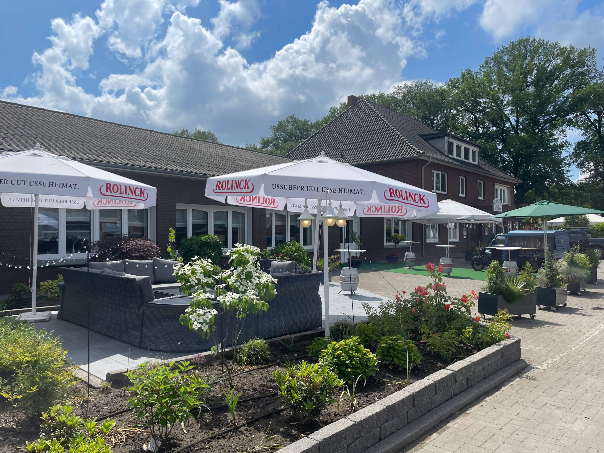 Terrasse vor dem Landgasthof